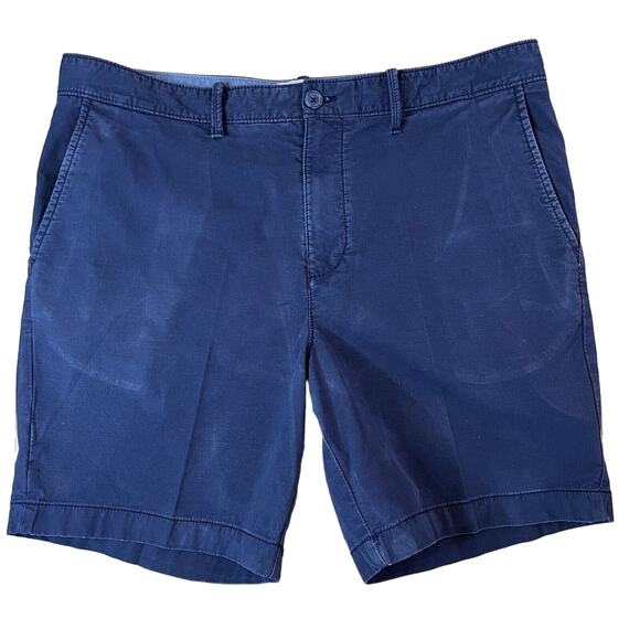 Penguin Men Golf Shorts Size 36 Zip Fly, Flat Front, Front & Back Pockets, Blue - Picture 1 of 9